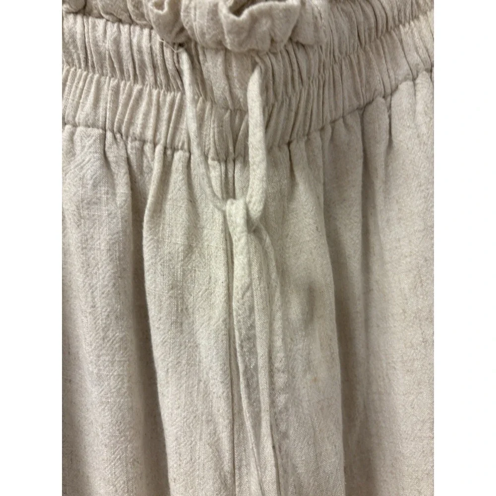 Petal And Pup Wide Leg Linen Capri Crop Pants Pull On Woven Boho Vacation Sz 6